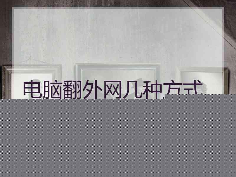 电脑翻外网几种方式