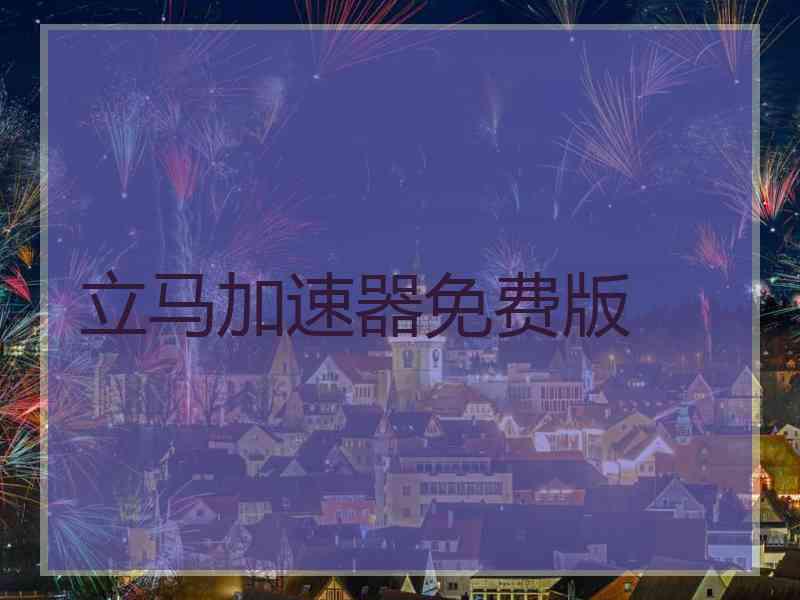 立马加速器免费版