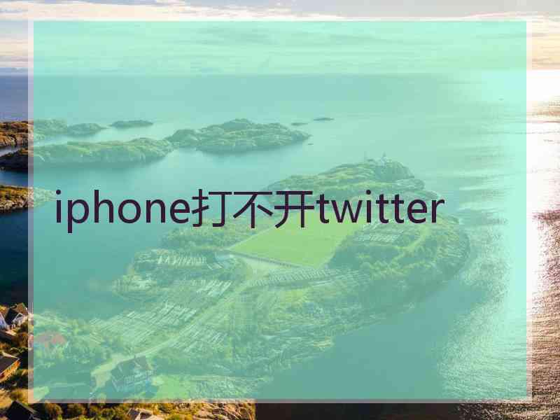 iphone打不开twitter